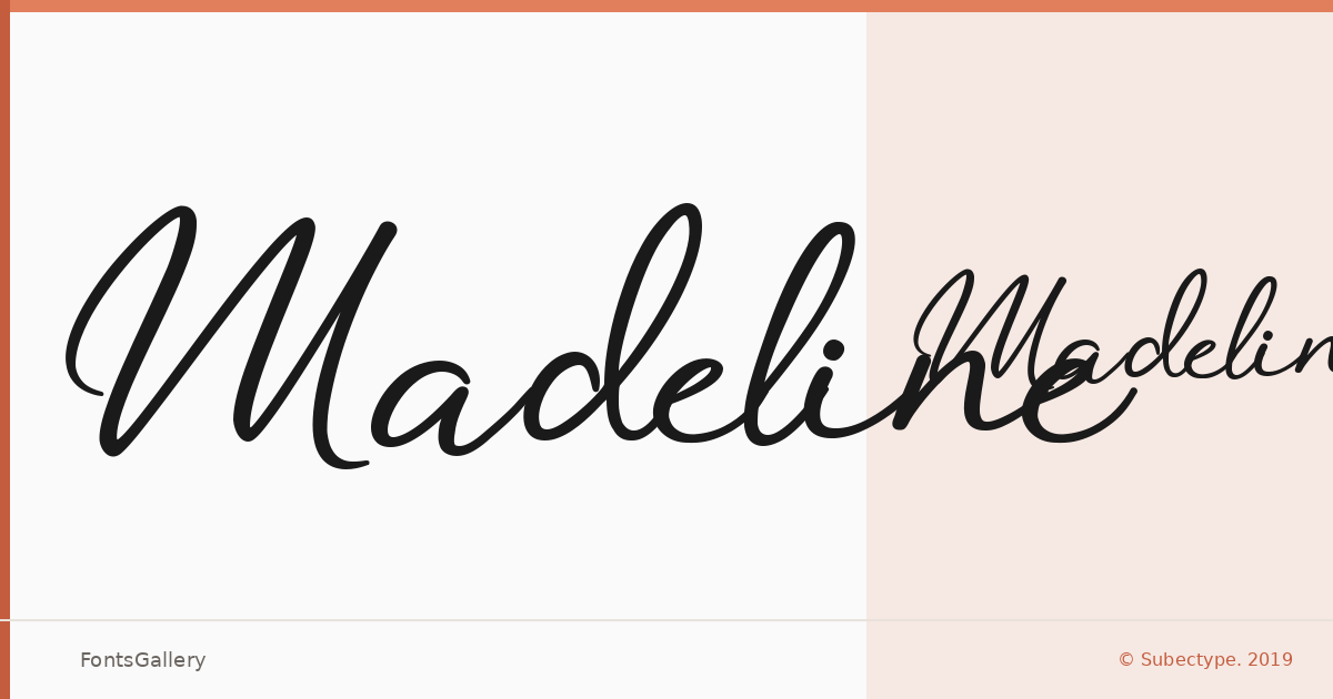 Madeline font family banner