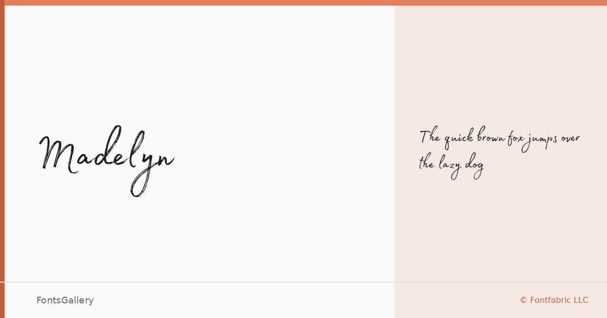 Madelyn font family banner