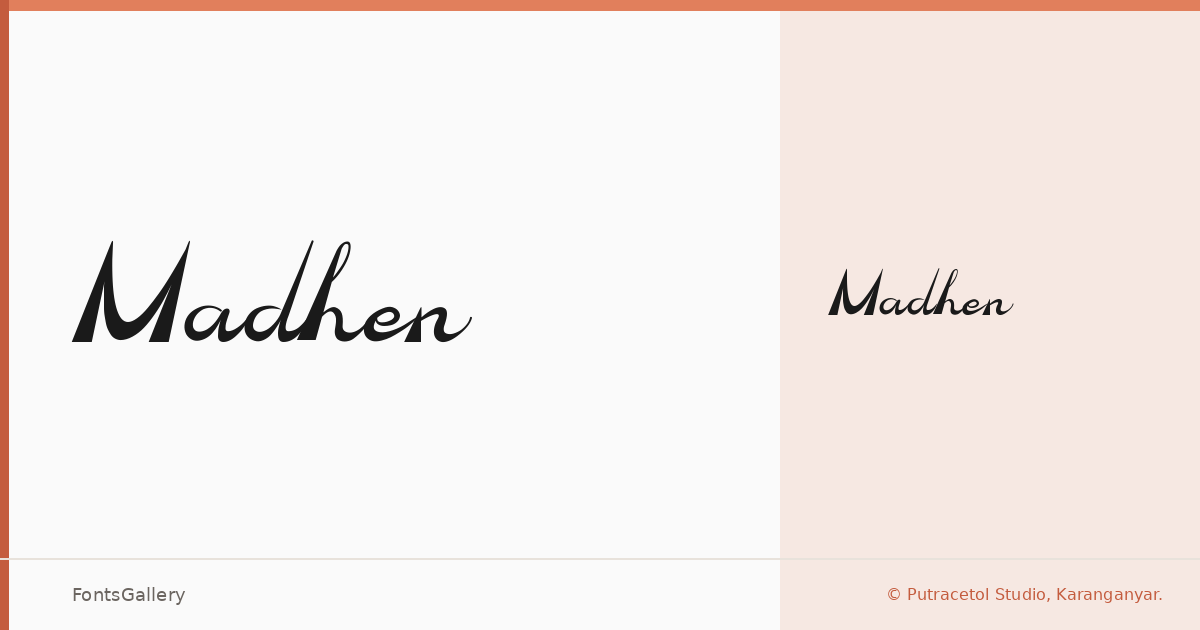 Madhen font family banner