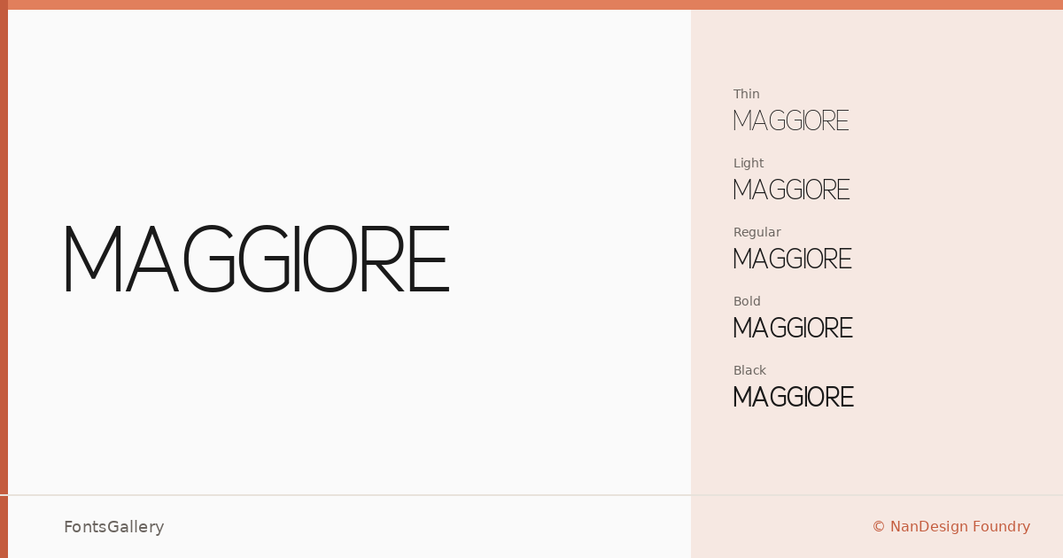 Maggiore font family banner