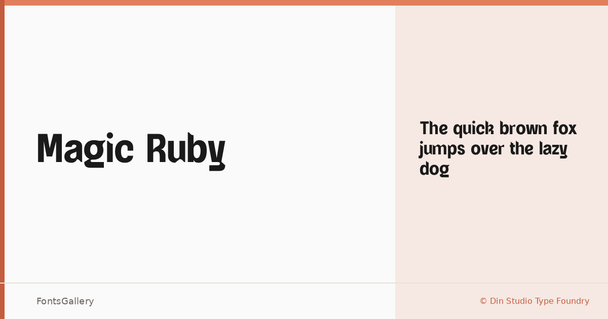 Magic Ruby font family banner