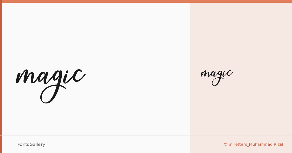 magic font family banner