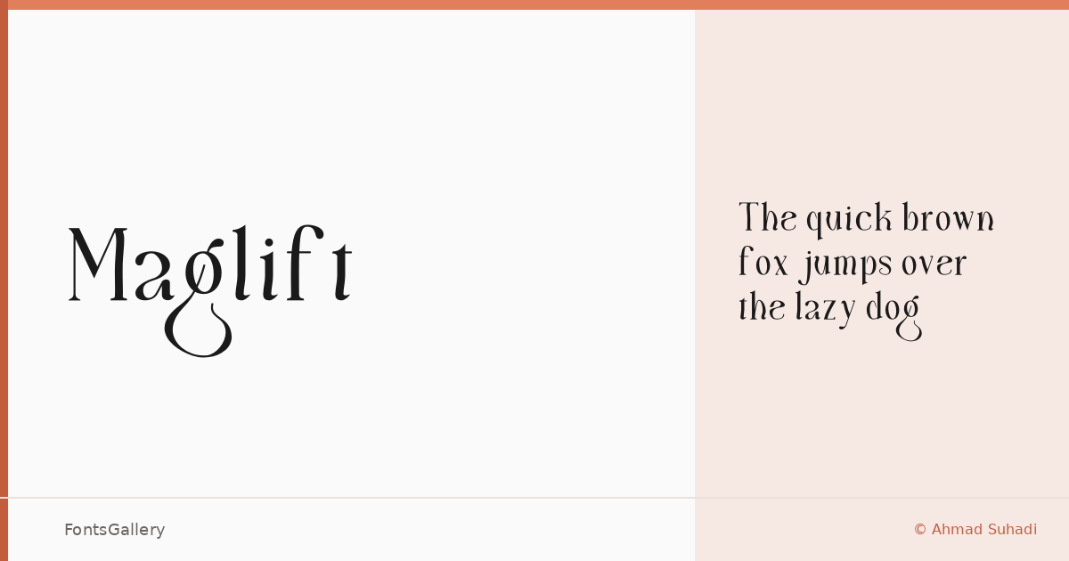 Maglift font family banner