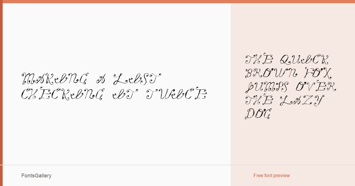 Making a List Checking It Twice font family banner