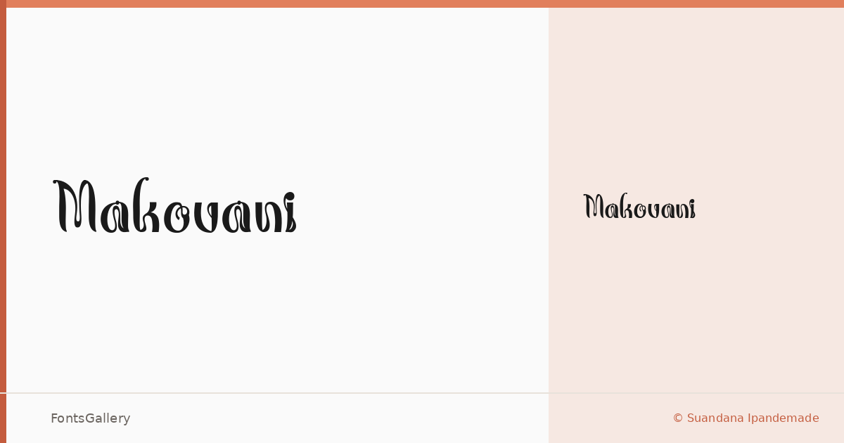Makovani font family banner