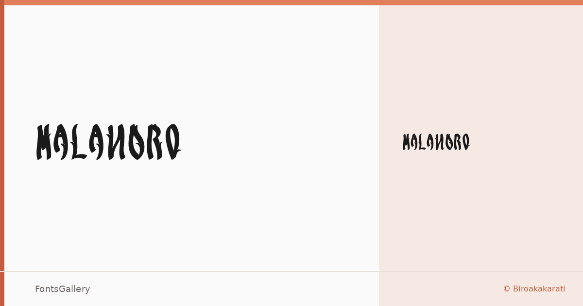 Malandro font family banner