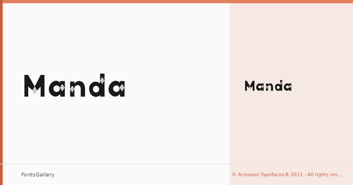 Manda font family banner
