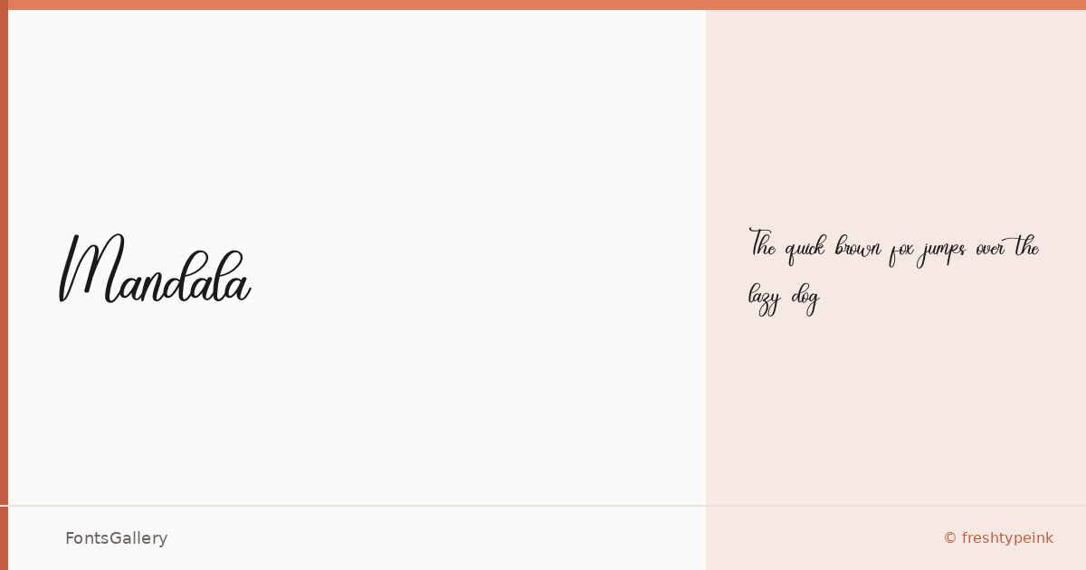 Mandala font family banner