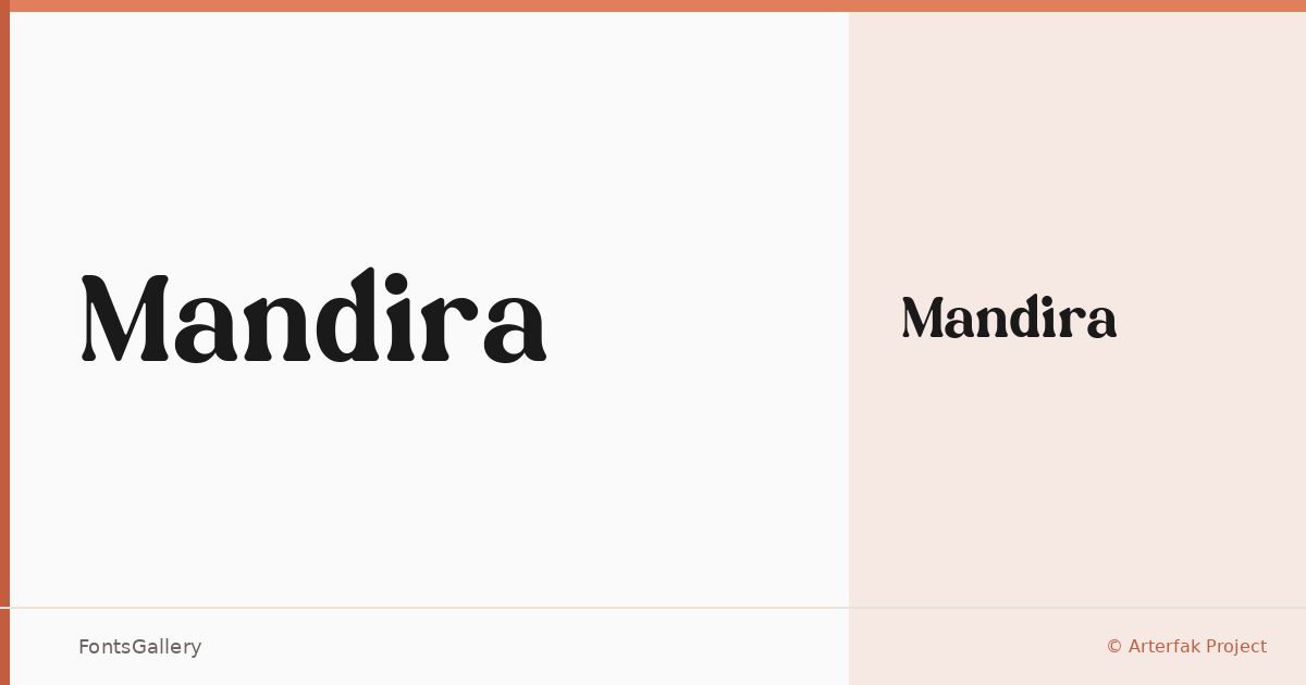 Mandira font family banner