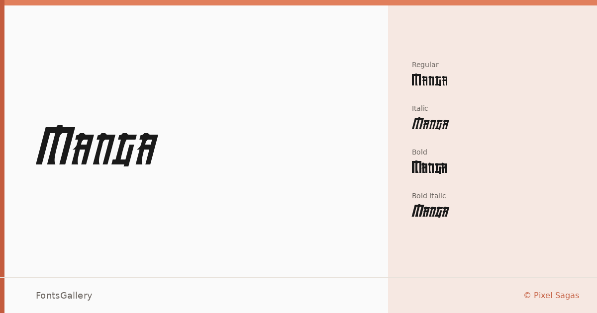 Manga font family banner