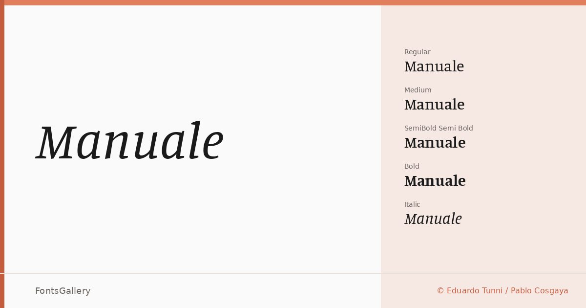 Manuale font family banner
