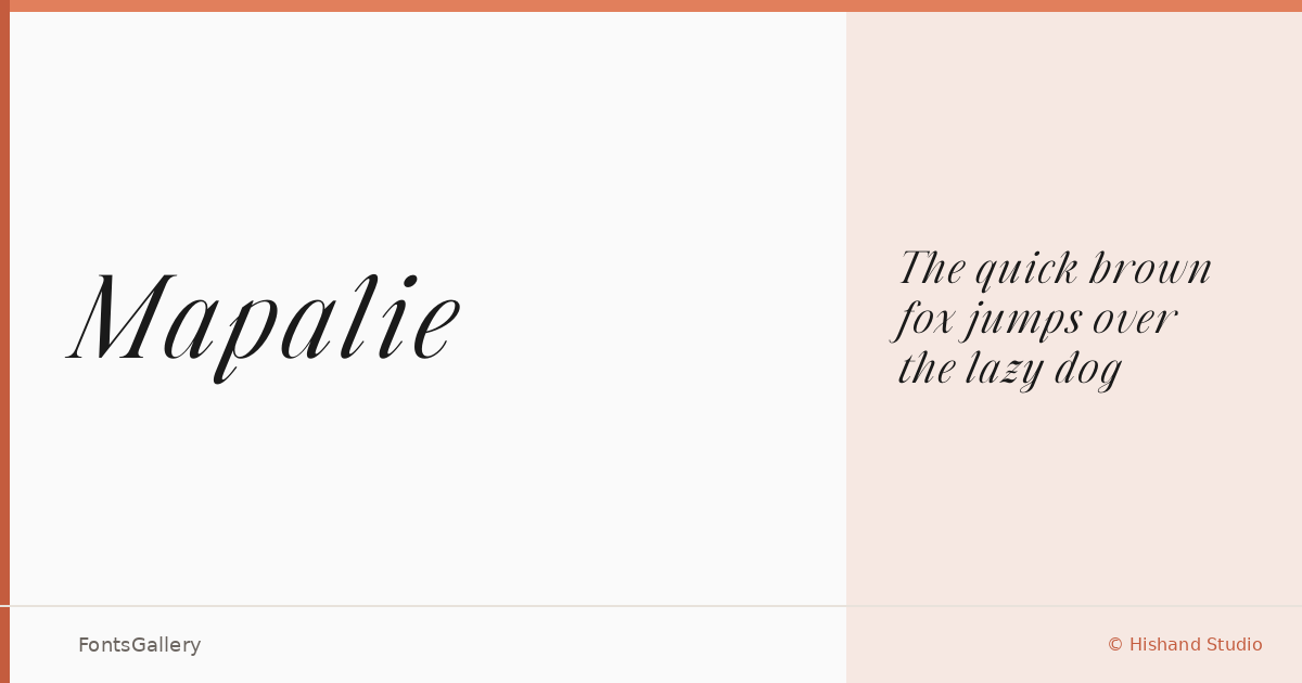 Mapalie font family banner
