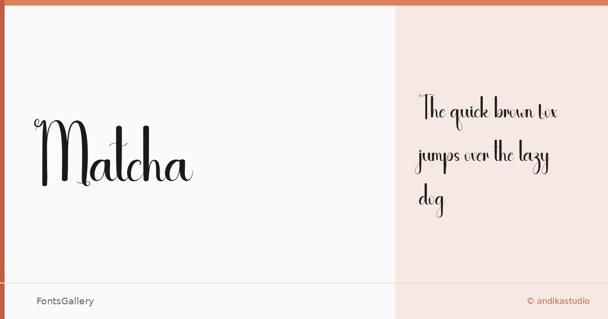 Matcha font family banner