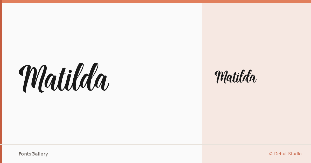 Matilda font family banner