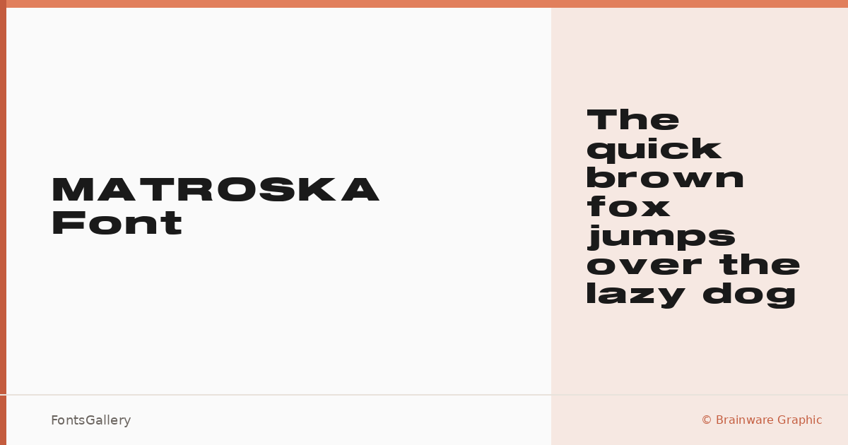 MATROSKA font family banner