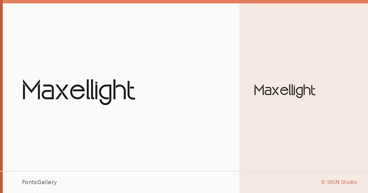 Maxellight font family banner