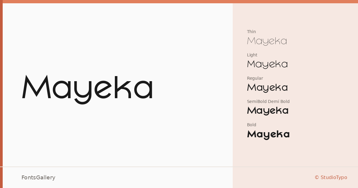 Mayeka font family banner