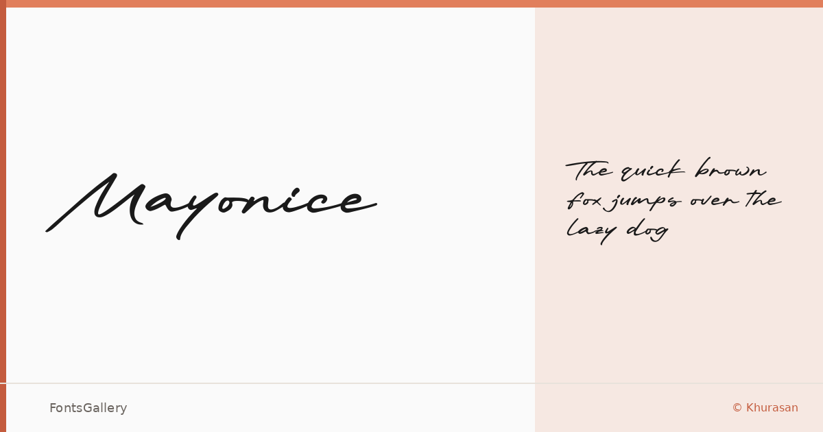 Mayonice font family banner