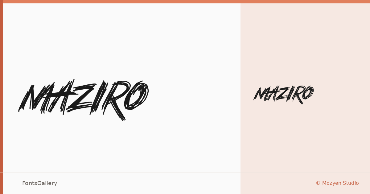 Maziro font family banner