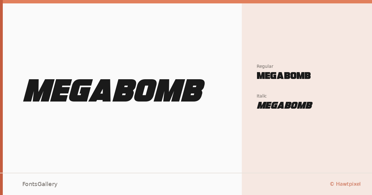 Megabomb font family banner