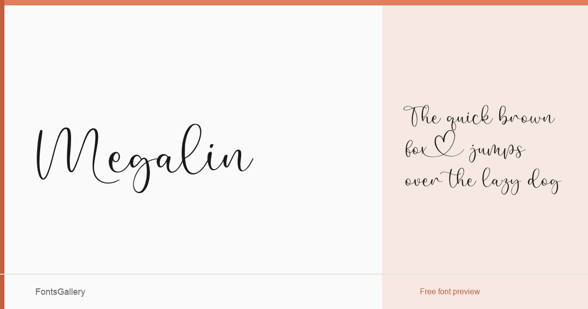 Megalin font family banner