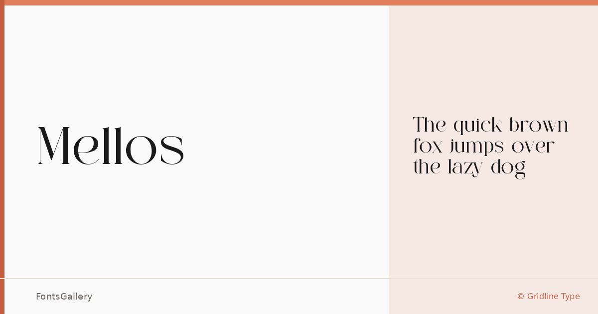Mellos font family banner