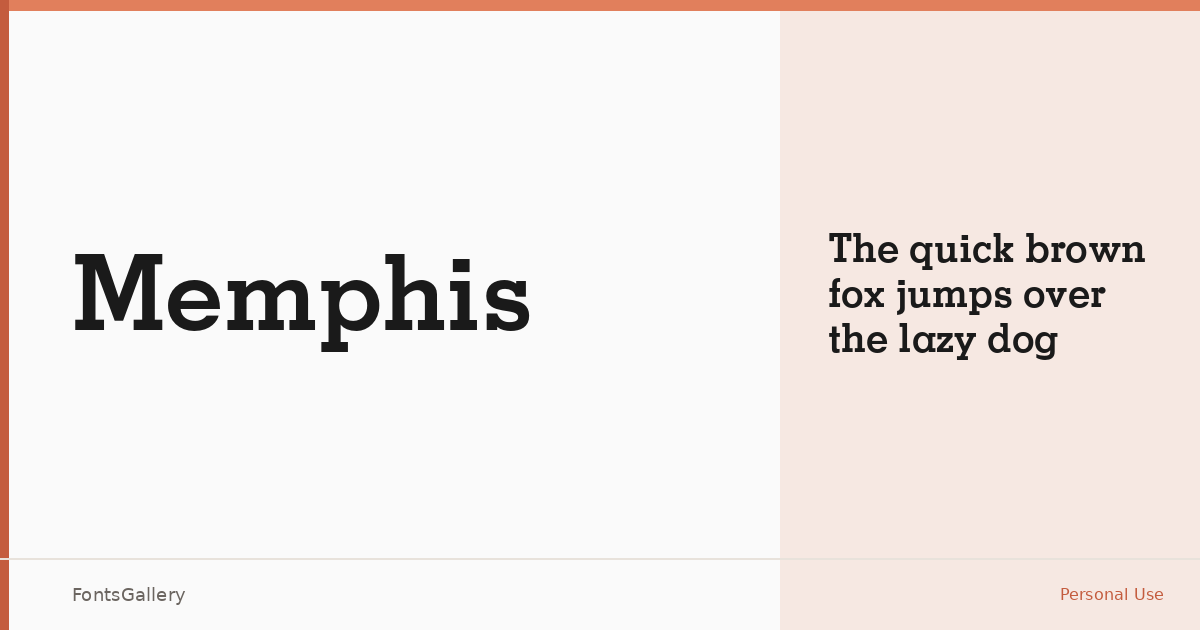 Memphis font family banner