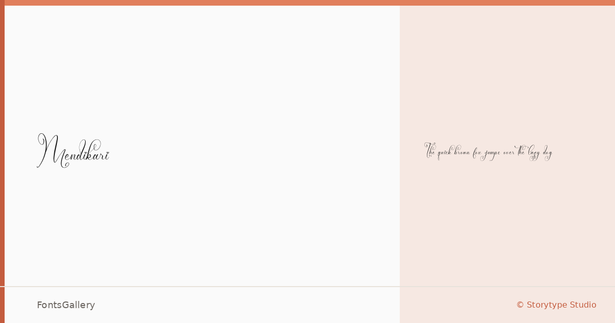 Mendikari font family banner