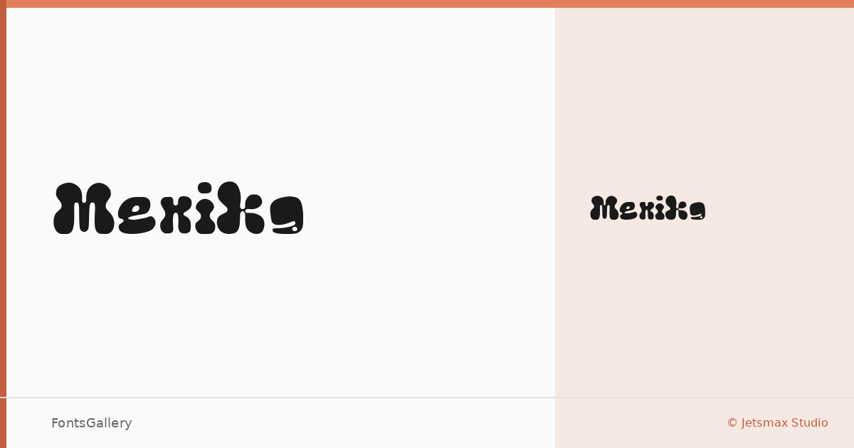 Menika font family banner