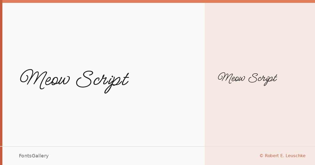 Meow Script font family banner