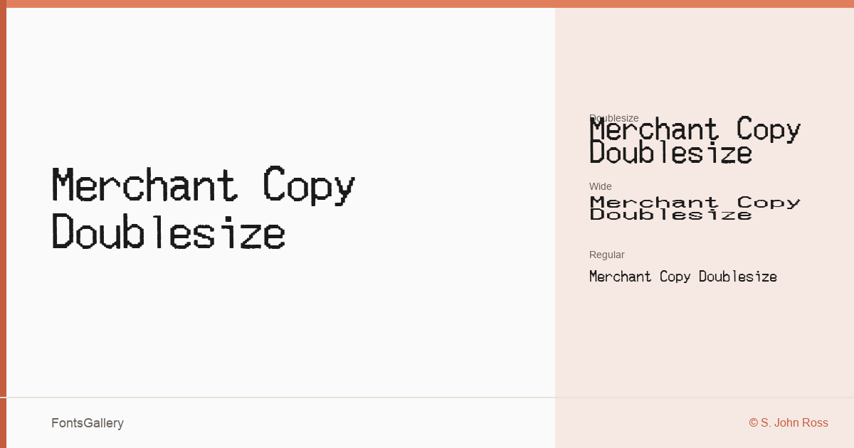 Merchant Copy Doublesize font family banner
