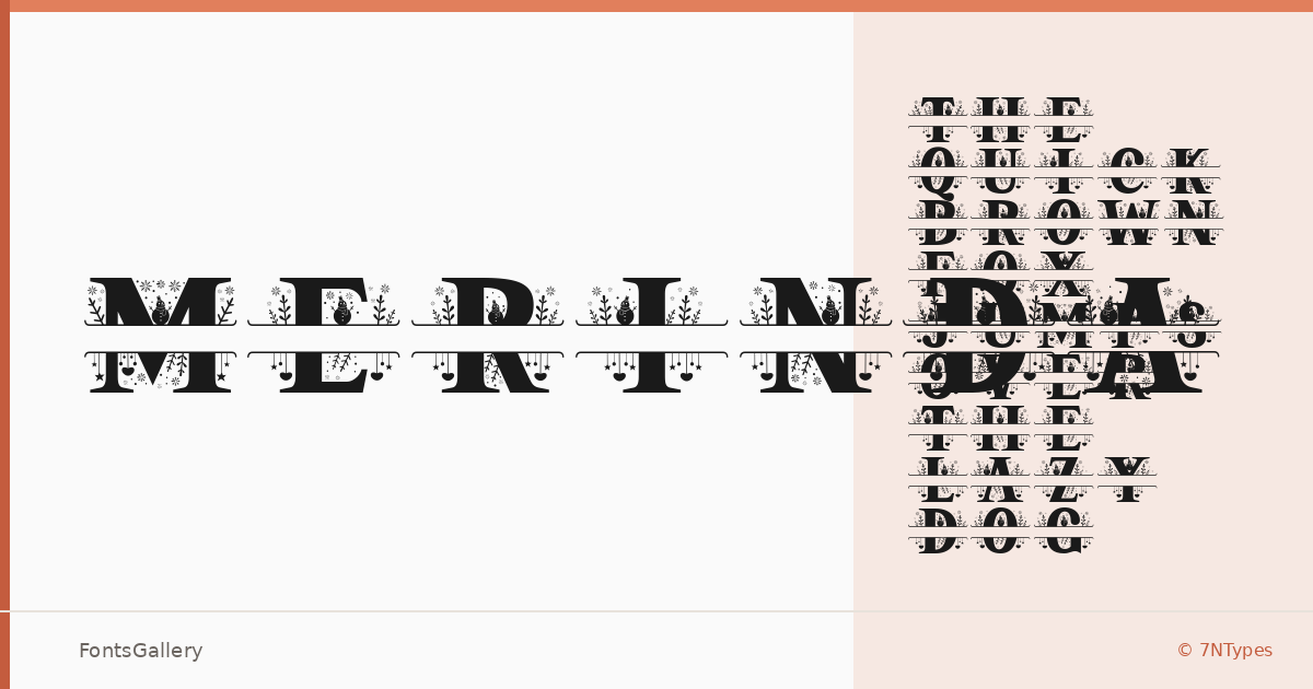 Merinda font family banner