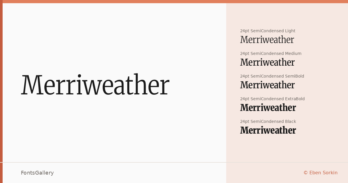 Merriweather font family banner