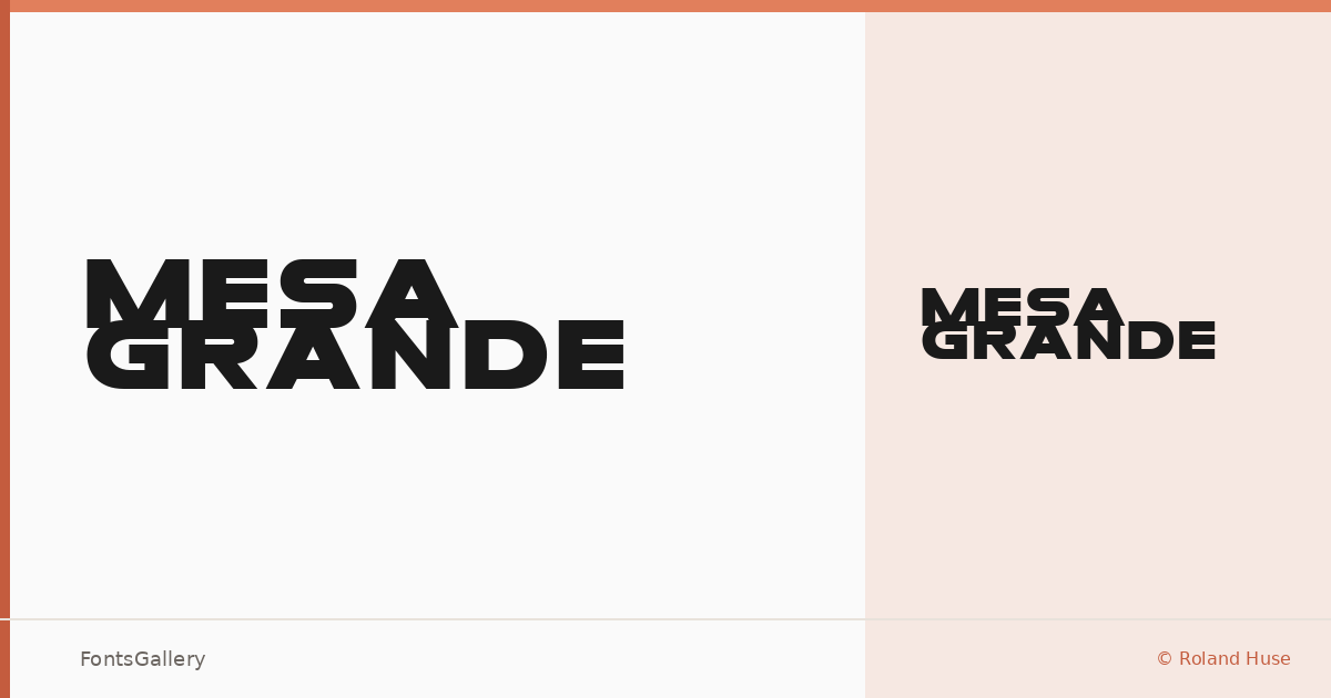 Mesa Grande font family banner