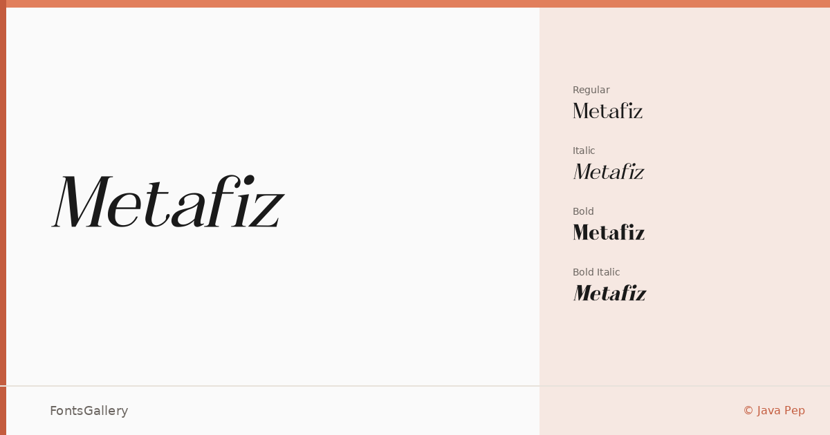 Metafiz font family banner
