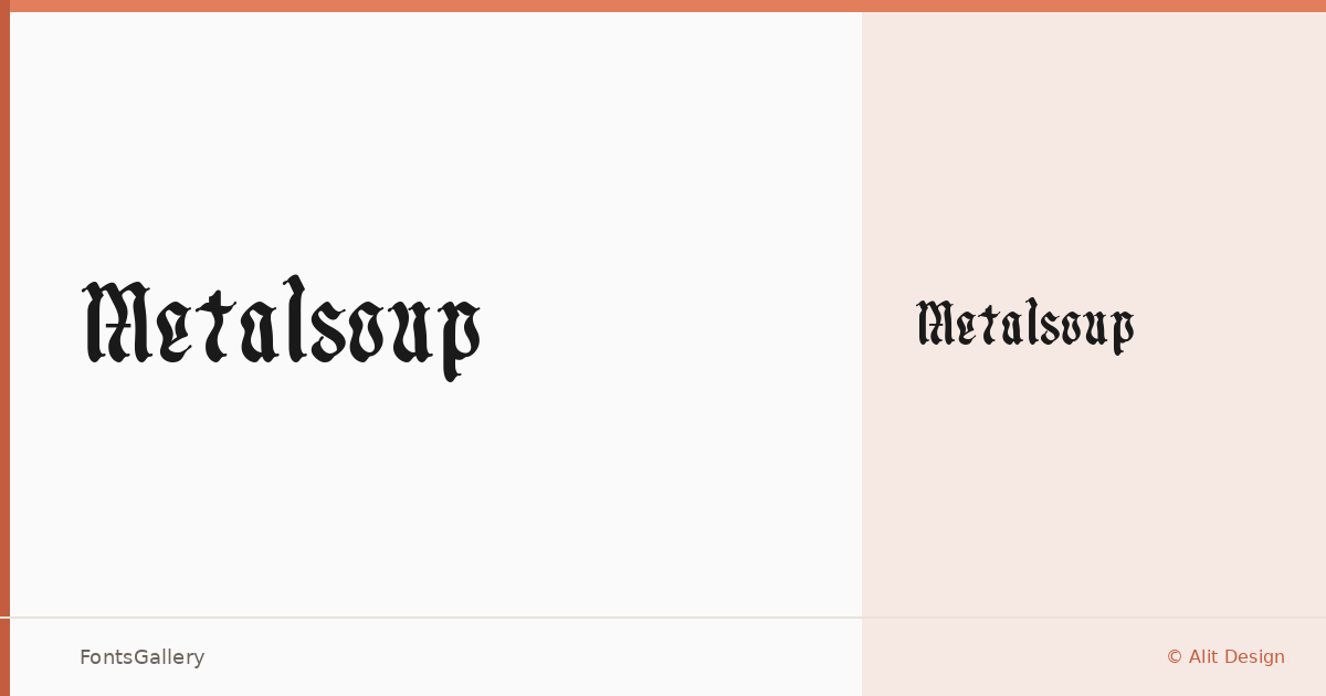Metalsoup font family banner