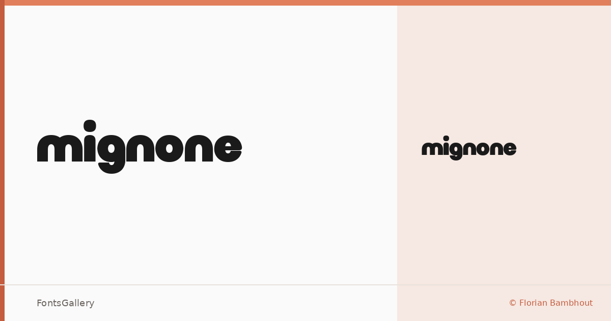 Mignone font family banner