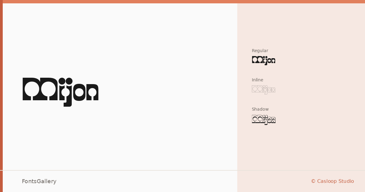 Mijon font family banner