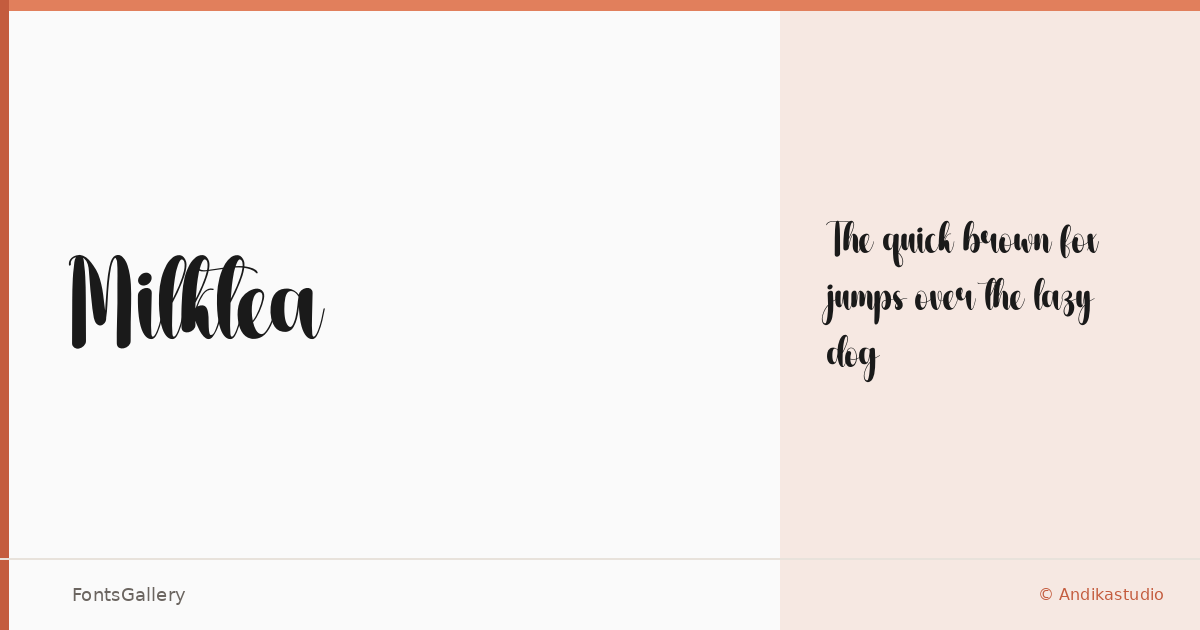 Milktea font family banner