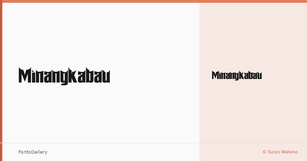 Minangkabau font family banner