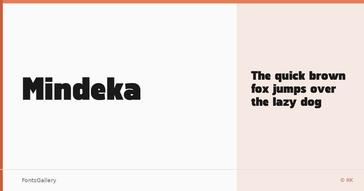 Mindeka font family banner