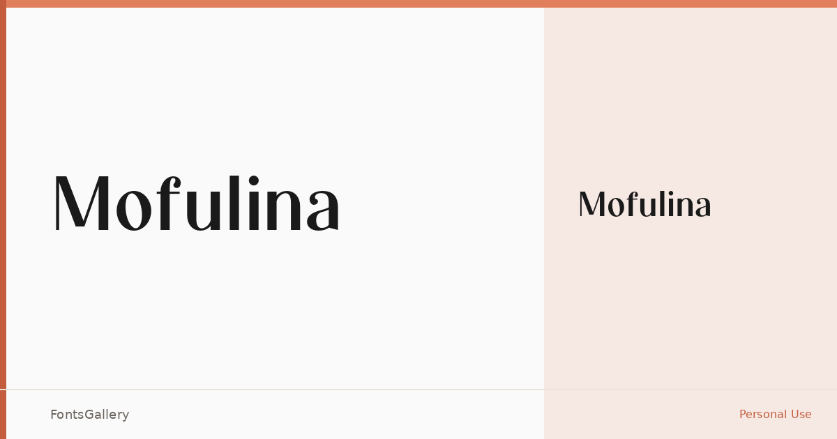 Mofulina font family banner