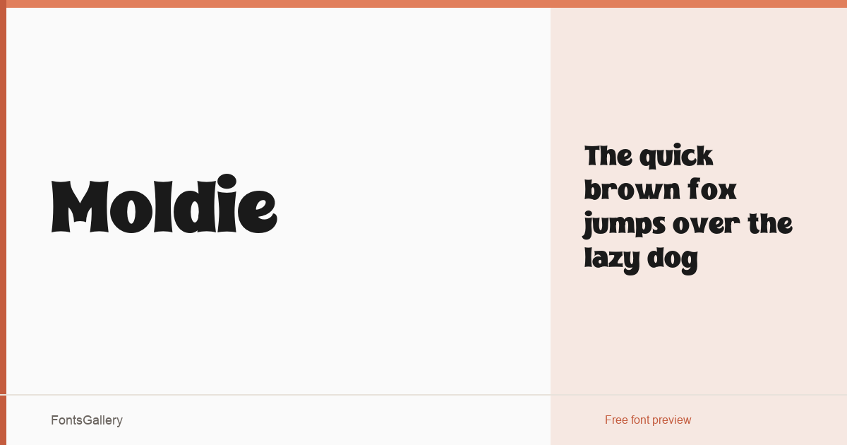 Moldie Demo font family banner