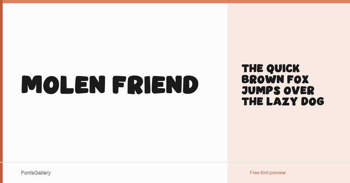 Molen Friend font family banner