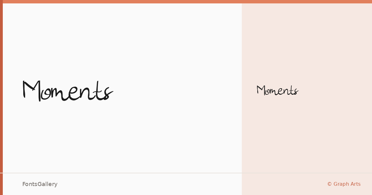 Moments font family banner