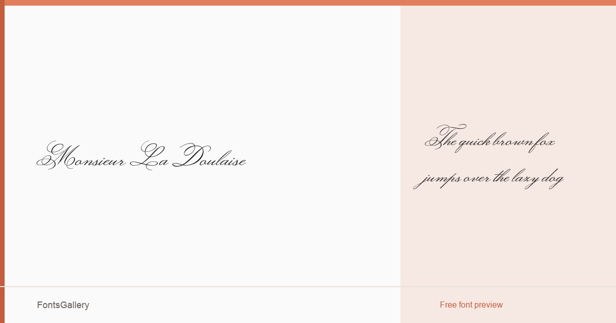 Monsieur La Doulaise font family banner