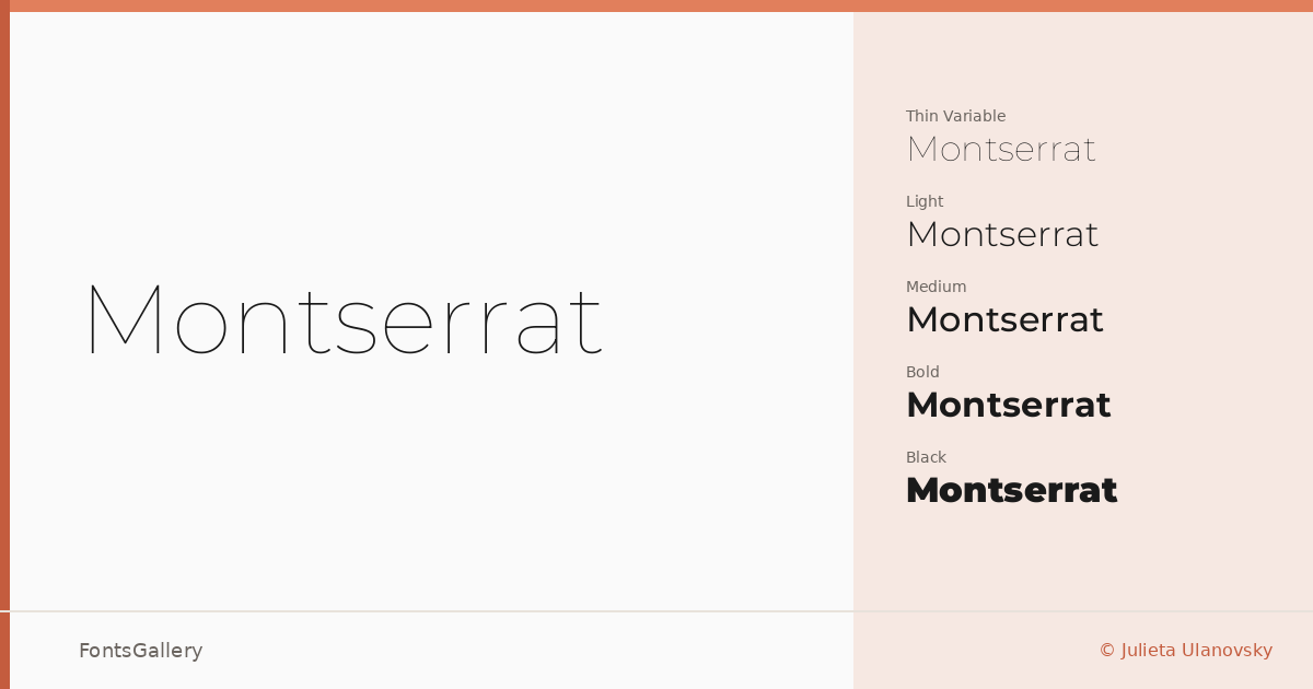 Montserrat font family banner