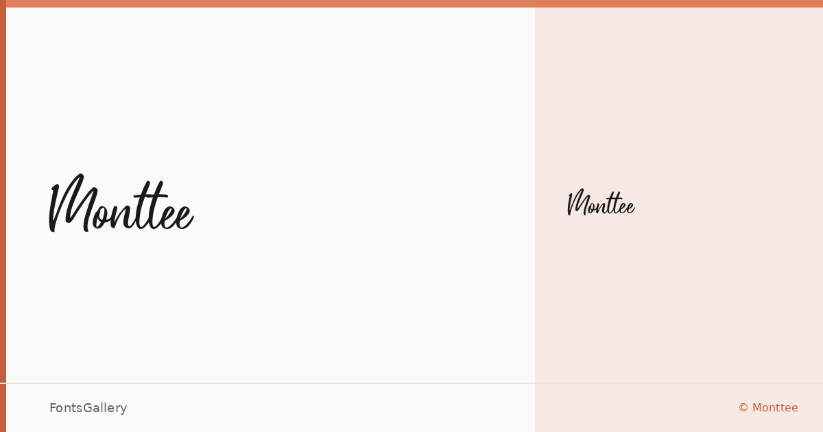 Monttee font family banner