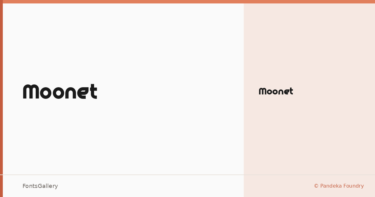 Moonet font family banner