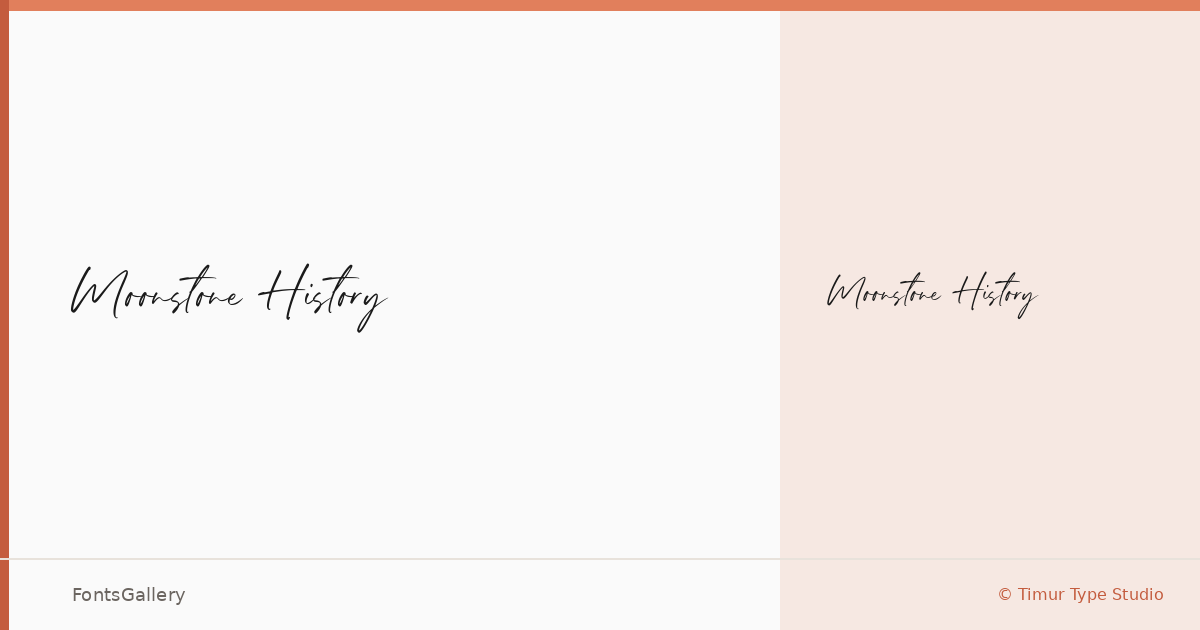 Moonstone History font family banner